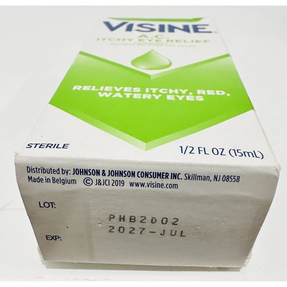 Visine A.C. Itchy Eye Relief Drops Relieves Red Watery Eyes 1/2 fl oz 07/2027